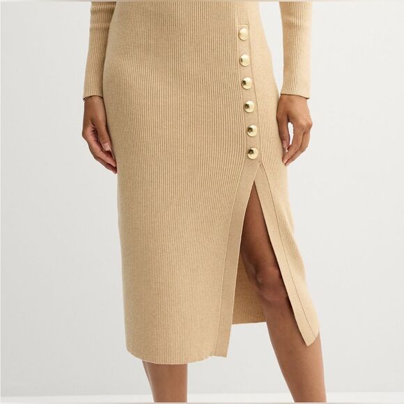 Nine West Tan Camel Bodycon Dress Medium NWT - Picture 10 of 15